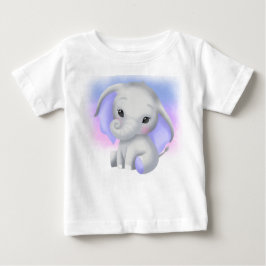 ADORABLE GRAUELEFANG MIT LILA OHREN BABY T-SHIRT
