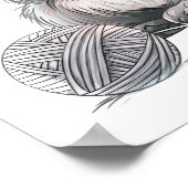 Adorable Grauhaarige Kätzchen Poster (Ecke)