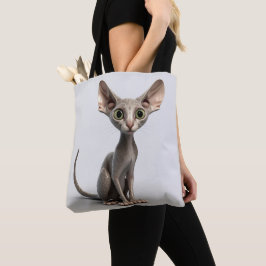 ADORABLE GRAUHAIRLESS SPHYNX CAT TASCHE