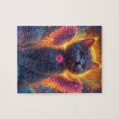 Adorable Gray Angel Kitty Puzzle (Horizontal)