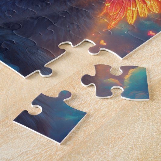 Adorable Gray Angel Kitty Puzzle (Seite)