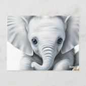 Adorable Gray Baby Elephant Postkarte (Rückseite)