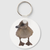 Adorable Gray Duckling Nah-Up-Foto Schlüsselanhänger (Vorderseite)