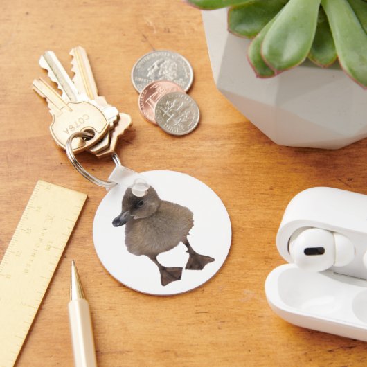 Adorable Gray Duckling Nah-Up-Foto Schlüsselanhänger (Schreibtisch)