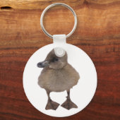 Adorable Gray Duckling Nah-Up-Foto Schlüsselanhänger (Vorderseite)