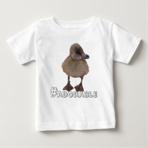 Adorable Gray Ducklings Foto Baby T-shirt