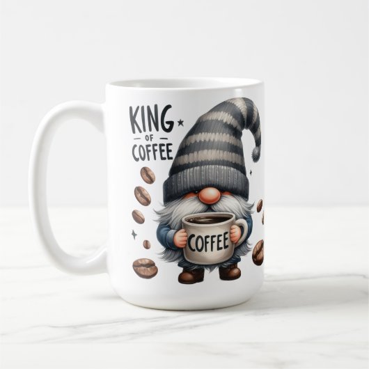 ADORABLE GRAY GNOME NIEDLICH KAFFEE SPRICHWORT KAFFEETASSE (Links)