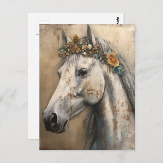 Adorable Gray Horn in einer Krone Postkarte (Vorne/Hinten)