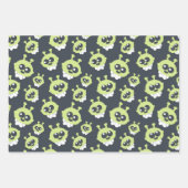 Adorable Green Außerirdischen Space Ships UFO Kind Geschenkpapier Set (Vorderseite 2)