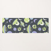 Adorable Green Außerirdischen Space Ships UFO Kind Yogamatte (Rückseite (Horizontal))