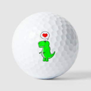 Adorable Green Cartoon T-Rex Dinosaurier Golfball