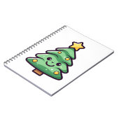 Adorable Green Christmas Tree Charakter Notizblock (Linke Seite)