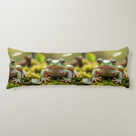 Adorable Green Frog Body Pillow Seitenschläferkissen