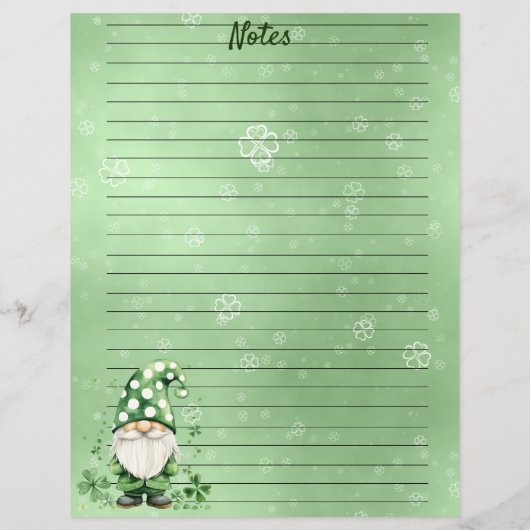 Adorable Green St. Patrick's Day Gnomes (Rückseite)