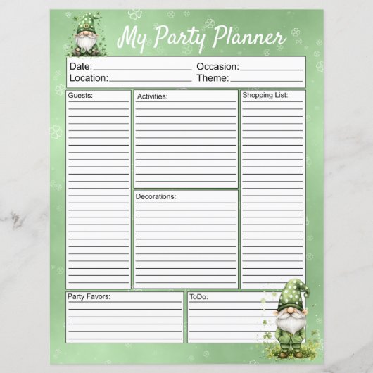 Adorable Green St. Patrick's Day Gnomes (Vorderseite)