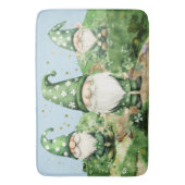 Adorable Green St. Patrick's Day Gnomes Badematte (Vorderseite Vertikal)