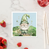 Adorable Green St. Patrick's Day Gnomes Serviette (Beispiel)
