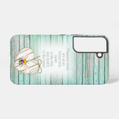 Adorable Green Wood Heart Rainbow Bee Scripture Samsung Galaxy Hülle (Rückseite (Horizontal))