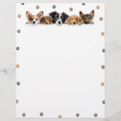Adorable Group von Hunden Stationery Paper (Vorderseite)