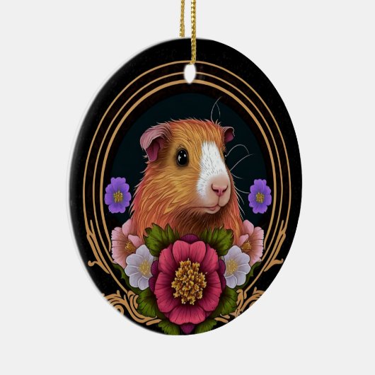 Adorable Guinea Keramik Ornament (Rechts)