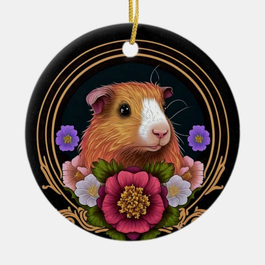Adorable Guinea Keramik Ornament (Vorne)