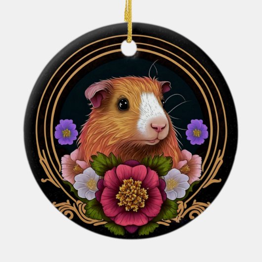 Adorable Guinea Keramik Ornament (Hinten)