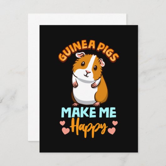 Adorable Guinea machen mich glücklich Dankeskarte (Vorne/Hinten)