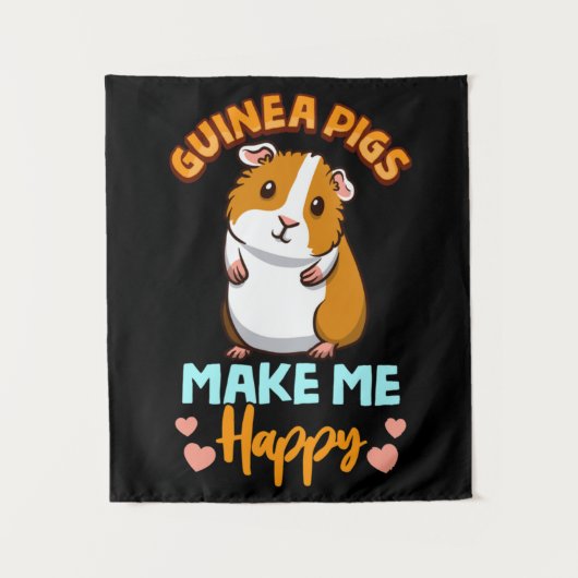 Adorable Guinea machen mich glücklich Wandteppich (Vorderseite)