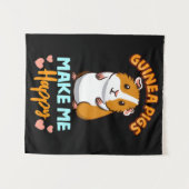 Adorable Guinea machen mich glücklich Wandteppich (Vorderseite (Horizontal))