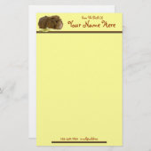 Adorable Guinea Pig Eating Celery Fotografie Briefpapier (Vorne/Hinten)