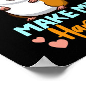Adorable Guinea Pigs Make Me Happy Poster (Ecke)