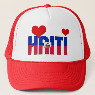 Adorable Haiti Flag Herz Patriotic Truckerkappe