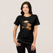 Adorable Halloween Cat T-Shirt Tri-Blend Shirt (Vorderseite voll)
