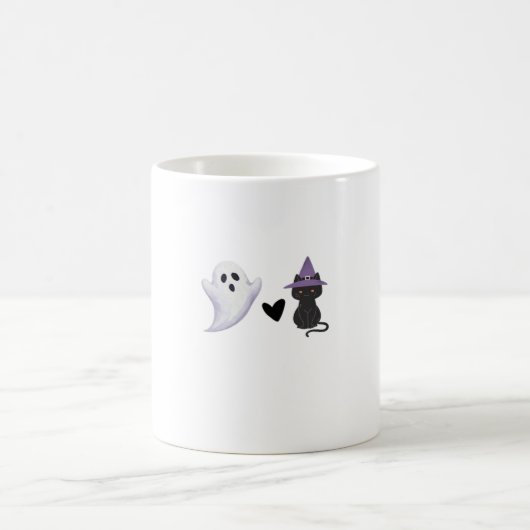 Adorable Halloween Duo Freundlicher Geist und schw Kaffeetasse (Mittel)