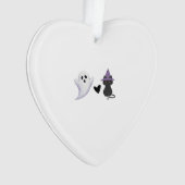 Adorable Halloween Duo Freundlicher Geist und schw Ornament (Vorderseite)