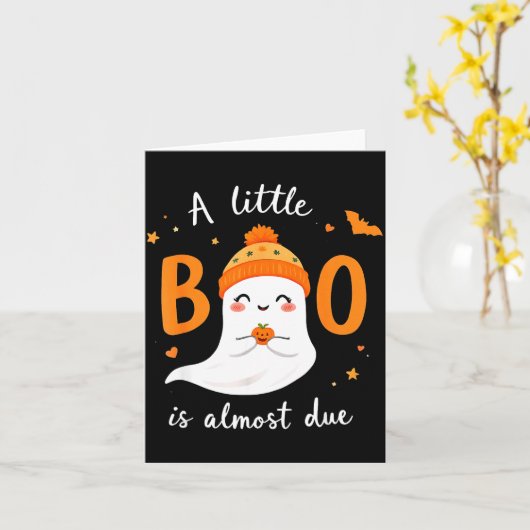 Adorable Halloween Ghost A Little Boo Is Almost Du Karte (Gelbe Blume)