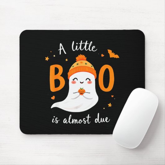 Adorable Halloween Ghost A Little Boo Is Almost Du Mousepad (Mit Mouse)