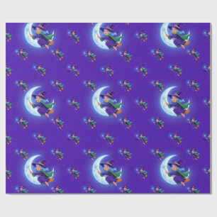 Adorable Halloween Hexe, Whimsikhexe, Geschenkpapier