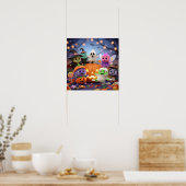 Adorable Halloween-Monster Poster (Küche)