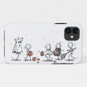Adorable Halloween Stick Figure Scene Case-Mate iPhone Hülle (Rückseite (Horizontal))