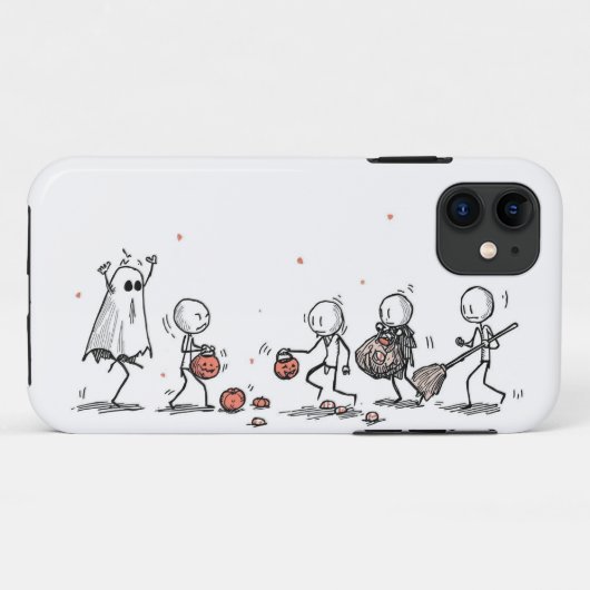 Adorable Halloween Stick Figure Scene Case-Mate iPhone Hülle (Rückseite (Horizontal))