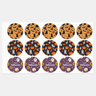 Adorable Halloween Stickers - Niedlich & Fun Desig Etiketten