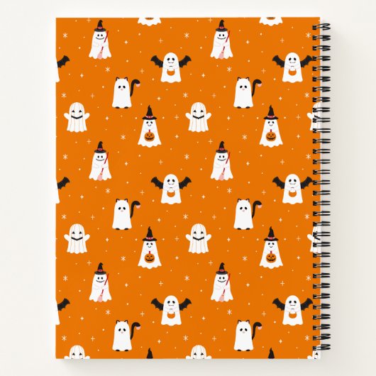 Adorable Halloween Trick oder Treten Geister Custo Notizblock (Rückseite)