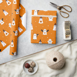 Adorable Halloween-Trick oder Tretgeister Geschenkpapier