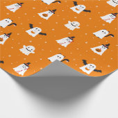 Adorable Halloween-Trick oder Tretgeister Geschenkpapier (Ecke)