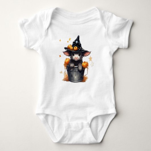 ADORABLE HALLOWEWEE KUHE IN EINEM BUCKET BABY STRAMPLER (Vorderseite)
