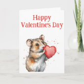 Adorable Hampster Valentinstag Karte (Vorderseite)