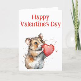Adorable Hampster Valentinstag Karte