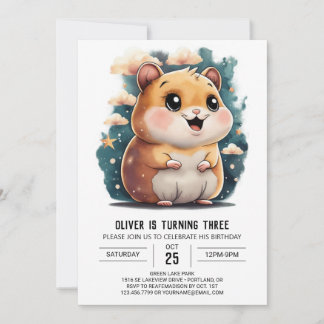 Adorable Hamster Adventures Geburtstag Einladung