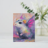 Adorable Hamster Dragon Postkarte (Stehend Vorderseite)